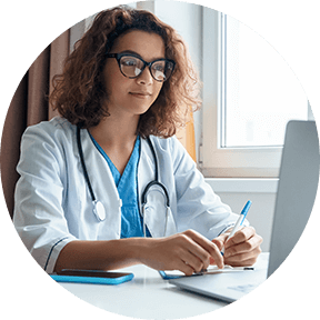 Doctor on a laptop